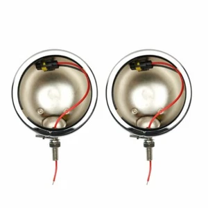 Pair 4.5'' 4-1/2 Inch Chrome LED Fog Passing Light Housing Holder For Motorcycle - Picture 1 of 5