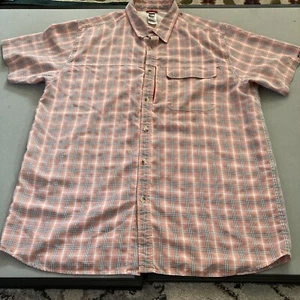 The North Face Men's Salmon Plaid Short Sleeve Shirt Size XXL 2XL Outdoors NICE - Picture 1 of 12