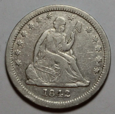 1842 O Seated Quarter LW284 Cover