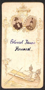 1895 United Kingdom Colonel Francis Howard & Wife Art work Cabinet Card - Picture 1 of 2