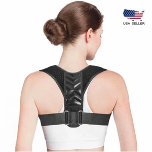 Posture Corrector Back Support Brace Clavicle Upper Neck Pain Relief one size - Picture 1 of 10