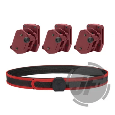 IPSC USPSA High Speed Pistol Mag Pouches x 3 Multi-Angle with 1.5" Shooting Belt - Image 1 of 4