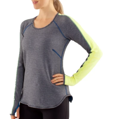 Lululemon Top size 8 Runder Under Long Sleeve Limitless Blue Gray Reversible - Image 1 of 4