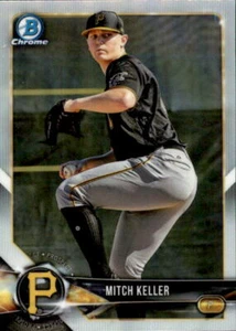 2018 BOWMAN DRAFT CHROME BASE REFRACTOR BDC-86 MITCH KELLER PIRATES - Picture 1 of 2