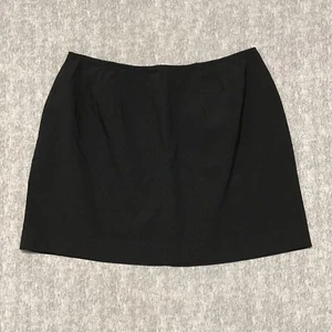 Venezia Skirt Womens 16 Black Career Knee Length Stretch Back Zip Flat Front - Picture 1 of 10