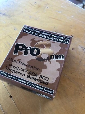 Película a color rollo Pro8mm Super8 50 ft 500t 500 asa tungsteno Kodak 47 Foto 1 de 4