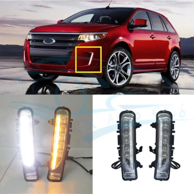 Luces de circulación diurna LED DRL parachoques delantero antiniebla c para Ford Edge 2009-2014 Foto 1 de 4