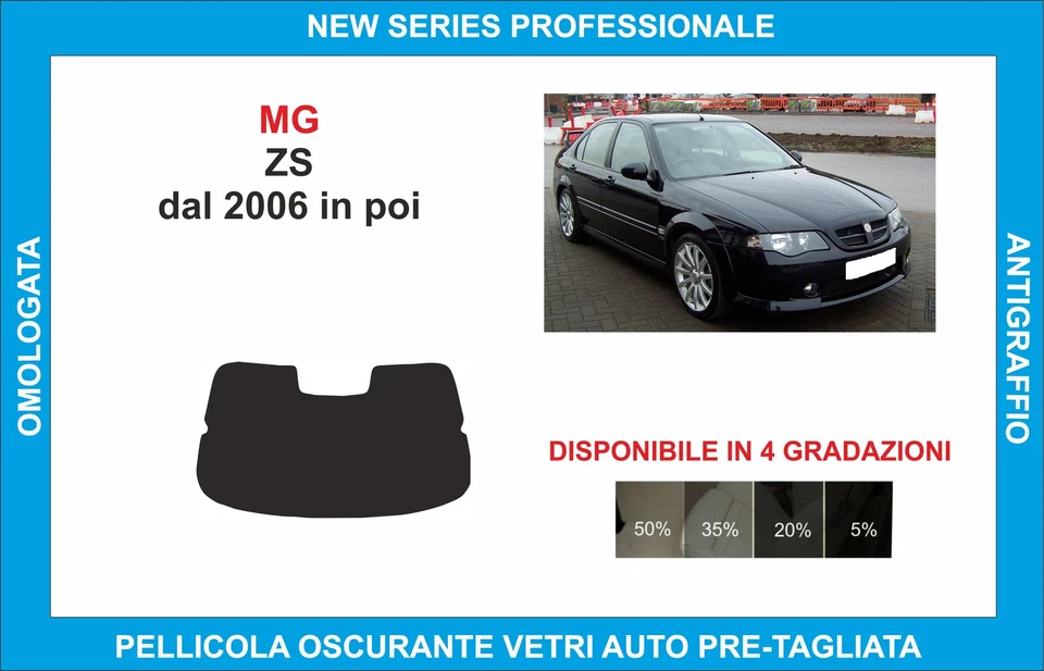 pellicole oscuranti vetri mg zs dal 2001-2006 kit lunotto - Imagen 1 de 1