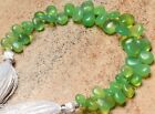 Natural Chrysoprase Chalcedony 7x5 to 10x8 mm Smooth Pear Shape Beads 6" Strand