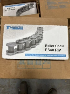 TSUBAKI RS40 RIV 10FT EINZELSTRANG ROLLENKETTE NEU IM KARTON - Bild 1 von 2