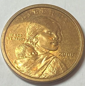 2000 D Sacagawea Dollar Error - Improperly Annealed Planchet on obverse. - Picture 1 of 5