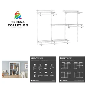 ShelfTrack Wire Closet Organizer System, Adjustable from 4 to 6 Ft., With She... - Picture 1 of 12