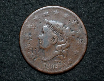 CENTAVO GRANDE 1834 * 8 grandes * estrellas grandes * letras medianas * N5 * detalles finos * R5 Foto 1 de 4