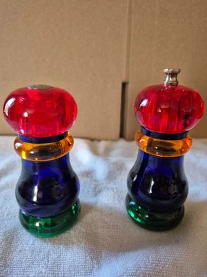 AGITADOR DE SAL DE ACRÍLICO Y MOLINO DE PIMIENTA OLDE THOMPSON SUNSET FIESTA Foto 1 de 4