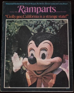 Disneyland 1966 RAMPARTS Magazine w/ PHOTOS Ronald Reagan Lenny Bruce Bill Tara - Picture 1 of 13