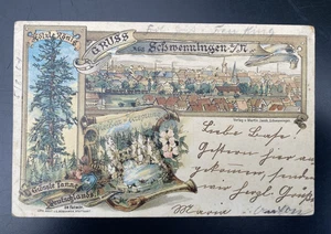 Postal litográfica - Saludo desde Schwenningen a/N. - 1904 - Imagen 1 de 2