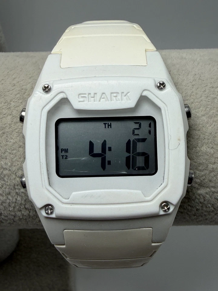 Shark FS101013 New Battery Mens Watch 37MM 8" White Silicone Band - Image 1 of 4