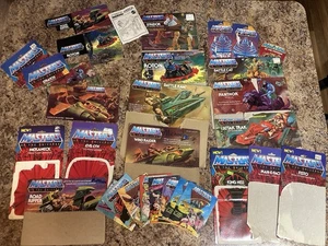 Original Masters of the Universe Action Figur Kartenrückseiten Fahrzeuge Comics Lot - Bild 1 von 23