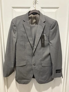 Mens Profile  Gray Slim Fit 2 Button Suit Size NWT - Picture 1 of 20