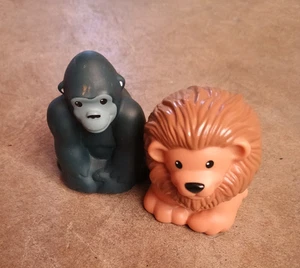 Lot Fisher Price Little People Zoo Talkers männlich LÖWE & AFFE Affe Spielzeug Figuren - Bild 1 von 5