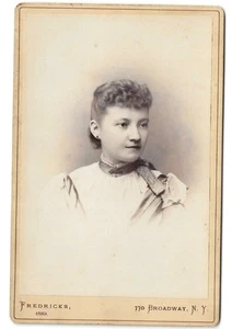 Altes Foto Maud M. Freeth, geboren 1871 verheiratet Stanley Doggett Jersey City, NJ - Bild 1 von 4