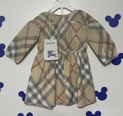 Vestido Burberry de algodón a cuadros para niños talla 12M y 18 M Foto 1 de 4