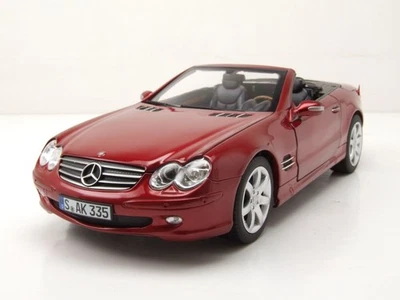 Mercedes Sl 500 2003 Rojo Metálico Coche a Escala 1:18 Norev - Imagen 1 de 4