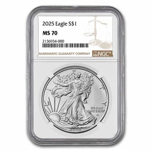2025 American Silver Eagle MS-70 NGC - Bild 1 von 3