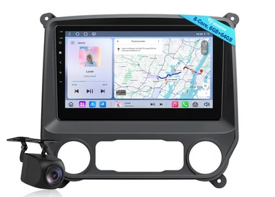 10.1" QLED 8-Core Android CarPlay Car Stereo Radio For Chevy Silverado 1500-3500 - Image 1 of 4