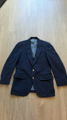 Blazer Abrigo Deportivo Vintage The Wool Collection Para Hombre Talla 38R Azul Marino Traje Chaqueta Foto 1 de 4