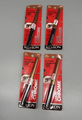 4 REVLON SO FIERCE! CHROME INK LIQUID LINER LIQUID CHROME 902 BRONZAGE - Image 1 of 4