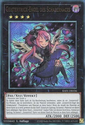 YuGiOh Geistertrick-Engel des Schabernacks (V.7) RA01-DE036 Ultimate Rare NM 1st - Bild 1 von 2