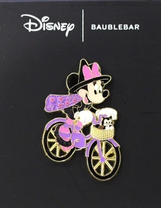 Disney Baublebar Minnie Mouse Halloween Witch On Bike With Figaro - Picture 1 of 2