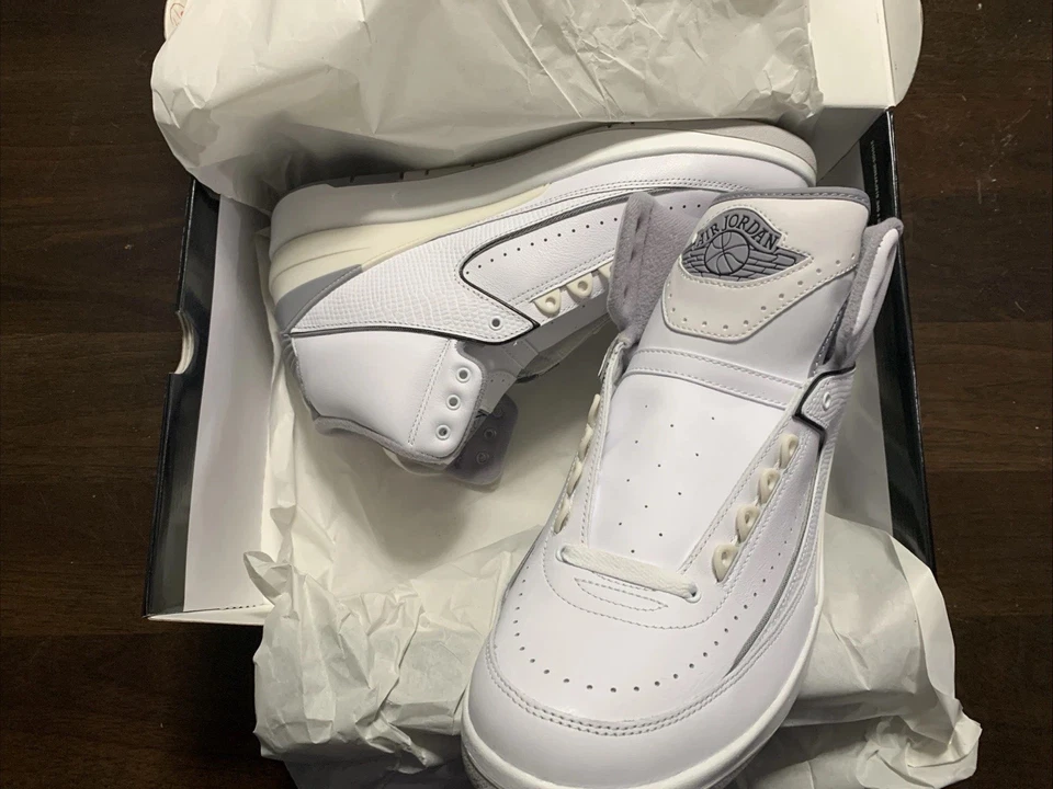 Jordan 2 Retro Blanco/Gris Cemento-Vela Hombre 11 Foto 1 de 4