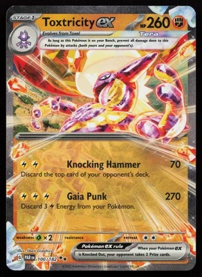 Toxtricity ex 100/182 SV04: Paradox Rift Pokémon Card - Image 1 of 2