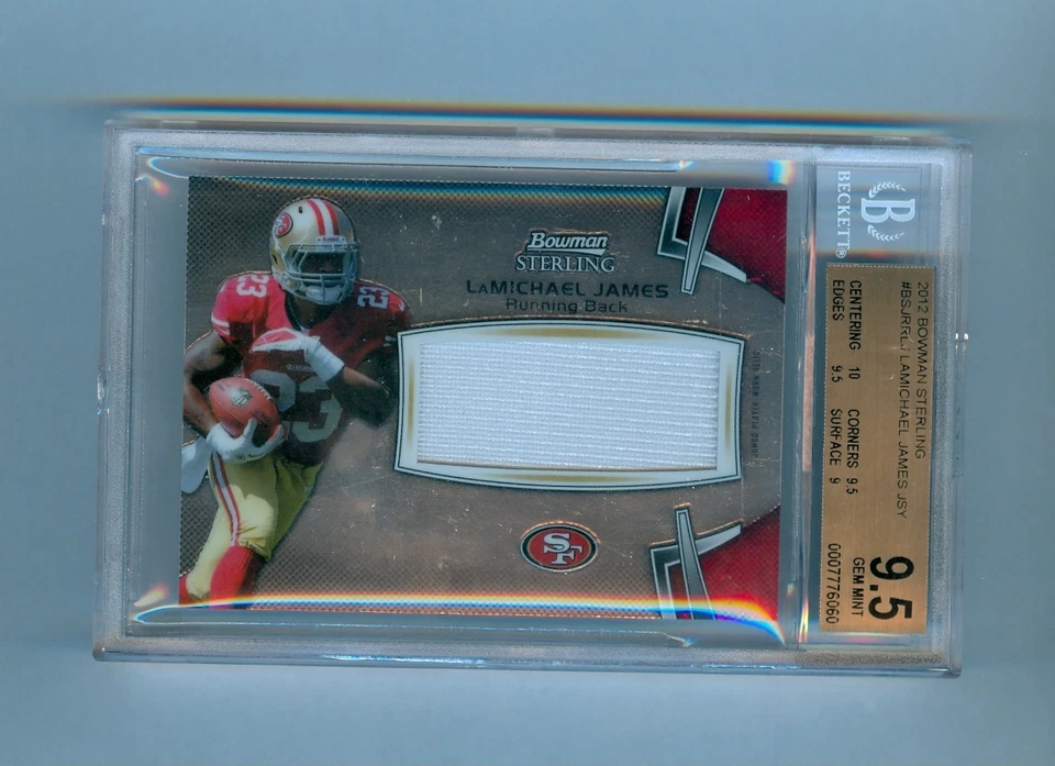 CAMISETA LAMICHAEL JAMES 2012 BOWMAN ESTERLINA RC BGS 9,5 GEMA COMO NUEVA 49ERS  Foto 1 de 1