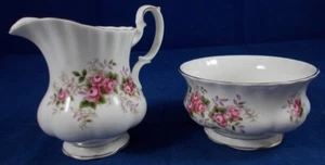 Royal Albert Lavender Rose Creamer and Open Sugar Bowl - Picture 1 of 12