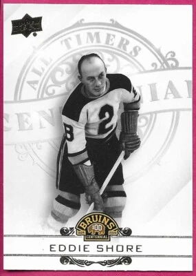 2023-24 Upper Deck Boston Bruins Centennial EDDIE SHORE #100-44 All Timers Gold - Image 1 of 2