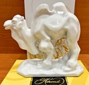 HEREND ART DECO WANDERER CAMEL WHITE LARGE FIGURE,6,5" HIGH,BRAND NEW BOXED - Picture 1 of 8