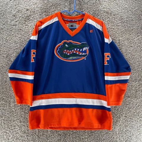 Florida Gators Jersey Youth Medium Blue Orange NCAA Hockey Colosseum Cover