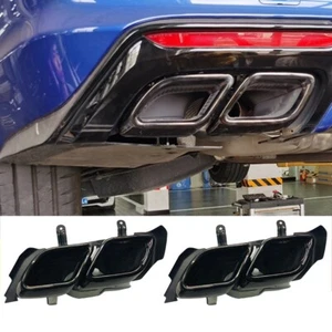 2PCS Fits for Cadillac CT-5 2020-2025 Stainless Steel Exhaust tube Muffler Black - Picture 1 of 7