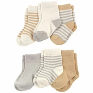 Touched By Nature Organic Cotton Socks, 6-Pack, Neutral - Picture 1 of 1