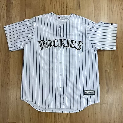 Majestic Coolbase Colorado Rockies Murphy #23 Jersey Sz Large Pin Stripe - Image 1 of 4