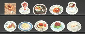JAPAN 2019 GREETINGS SWEETS & DESSERTS 82 YEN COMP. SET OF 10 STAMPS FINE USED - Picture 1 of 7