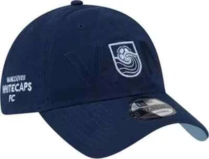 Men's New Era Black Vancouver Whitecaps FC 2025 Kickoff 9TWENTY Adjustable Hat - Picture 1 of 7