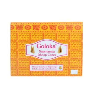 Goloka Nagchampa Dhoop Cones Pack of 12 (10 Cones Each Pack) - Picture 1 of 5