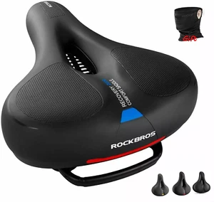 ROCKBROS Bike Seat Comfort Bike Saddle Mountain Bike Soft Wide Bike Seat Cushion - Imagen 1 de 16