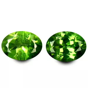 1,58 quilates (2 piezas) Romántico PAR A JUEGO Forma Ovalada (7 x 5 mm) Piedra Preciosa de Apatita - Imagen 1 de 1