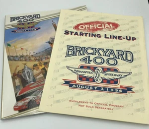 Vintage Brickyard 400 Official Program 1996 And Starting Line-up Score Card - Picture 1 of 9