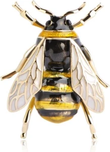 Brosche, Antik Stil Biene Brosche Krawattennadel Schmuck 18K vergoldet, Länge 37MM - Bild 1 von 6